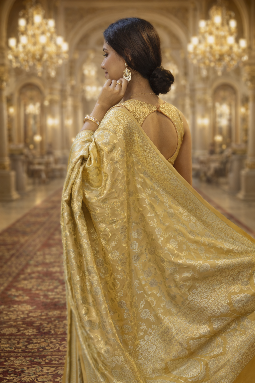 Art Mashru Golden Grace Saree
