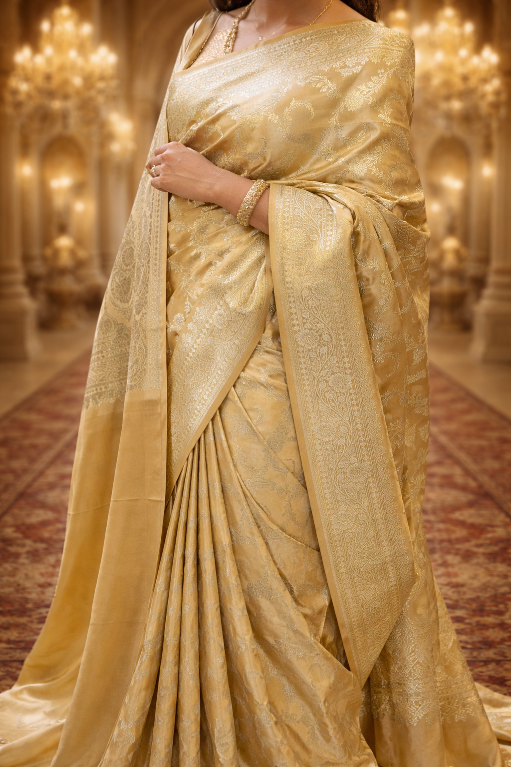 Art Mashru Golden Grace Saree