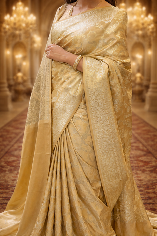 Art Mashru Golden Grace Saree