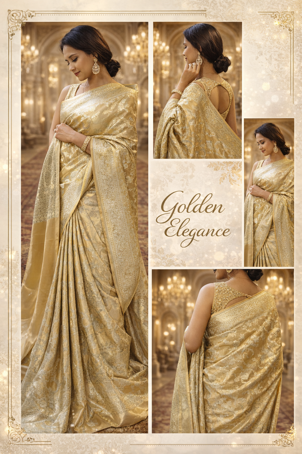 Art Mashru Golden Grace Saree