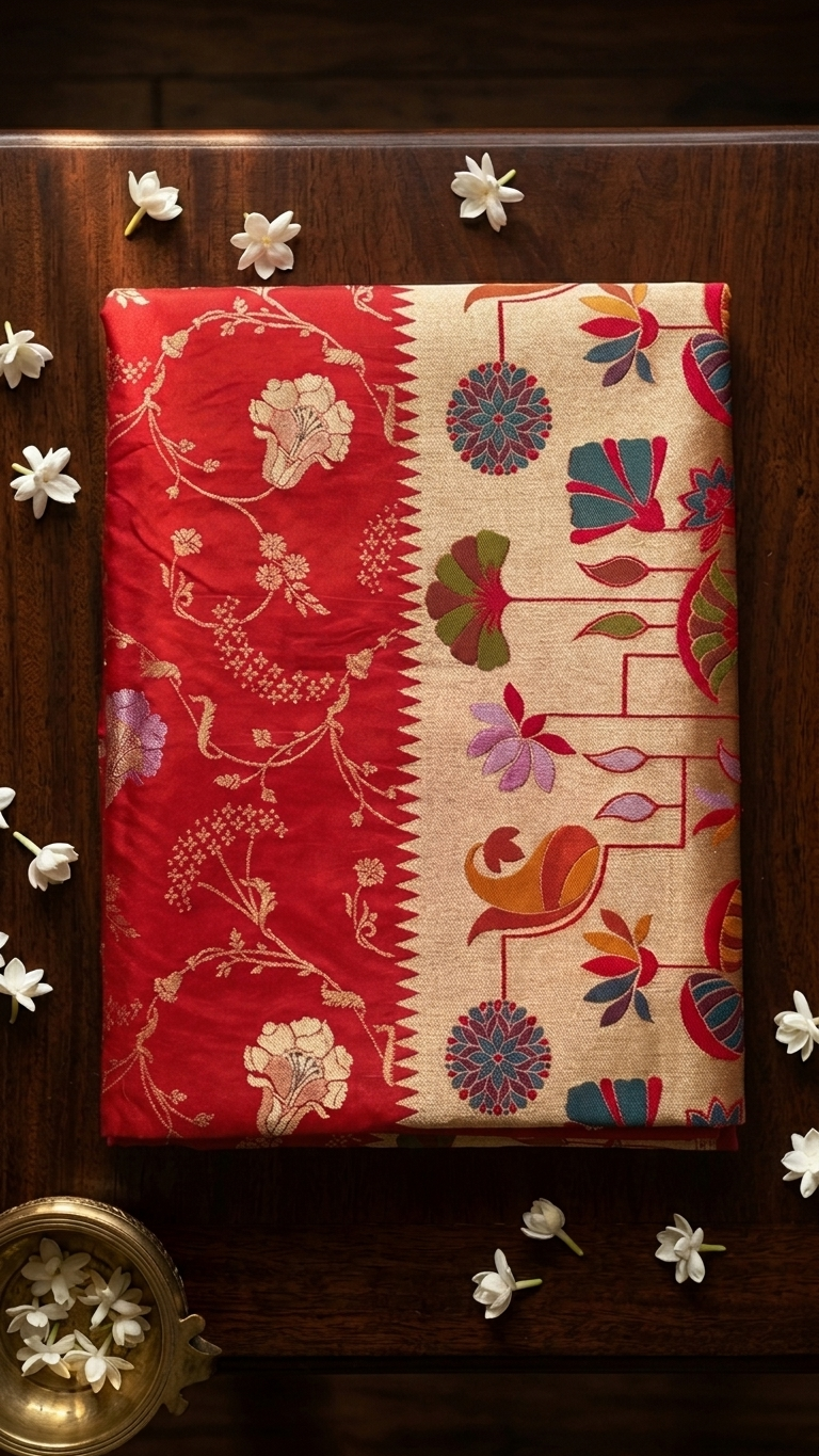 Poridar Art Iskar Border Banarasi Saree