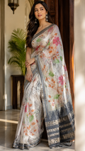 Mangalgiri Floral Wave Traditional Saree