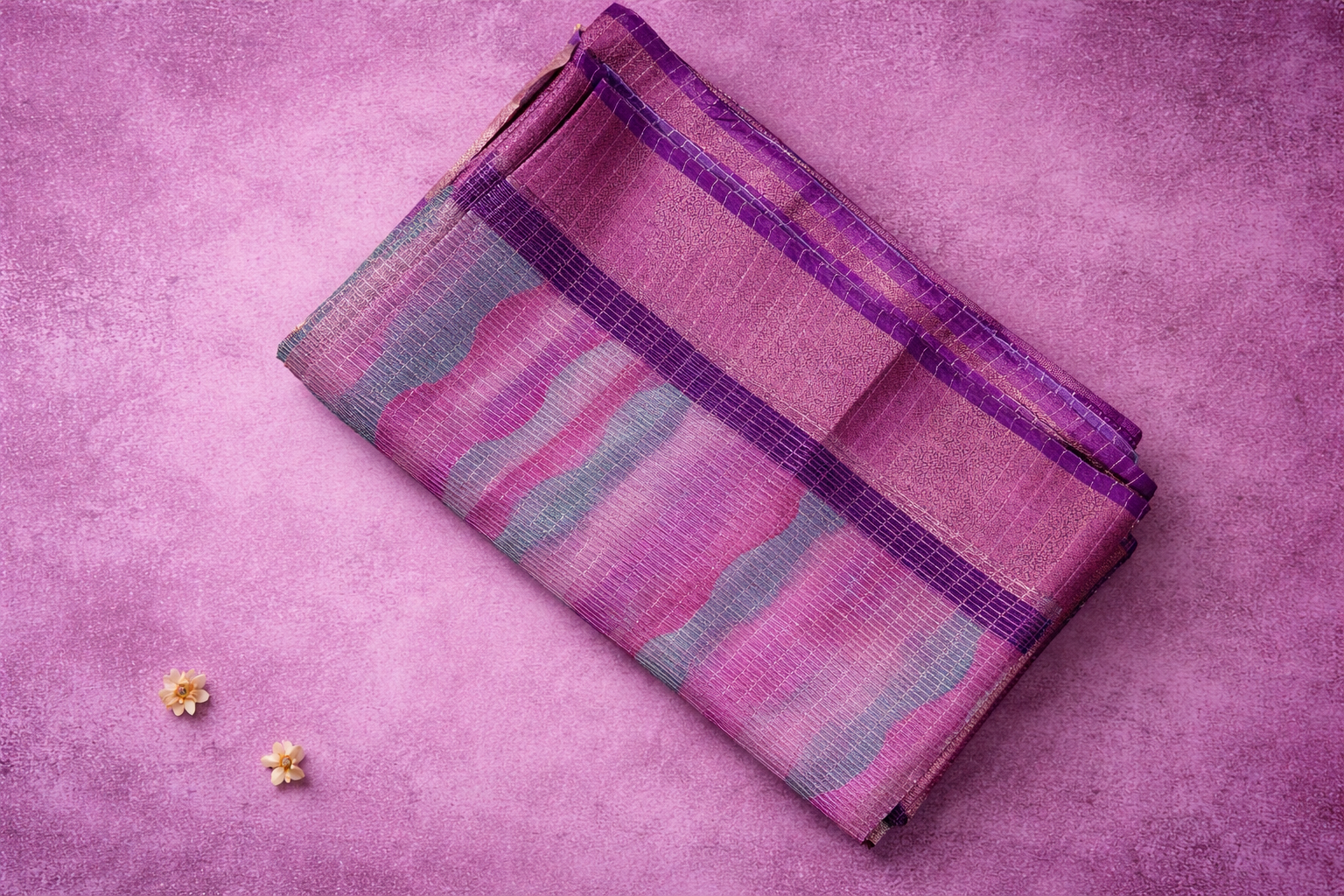 Fancy Stripe Print Saree Online | Lightweight Designer Saree