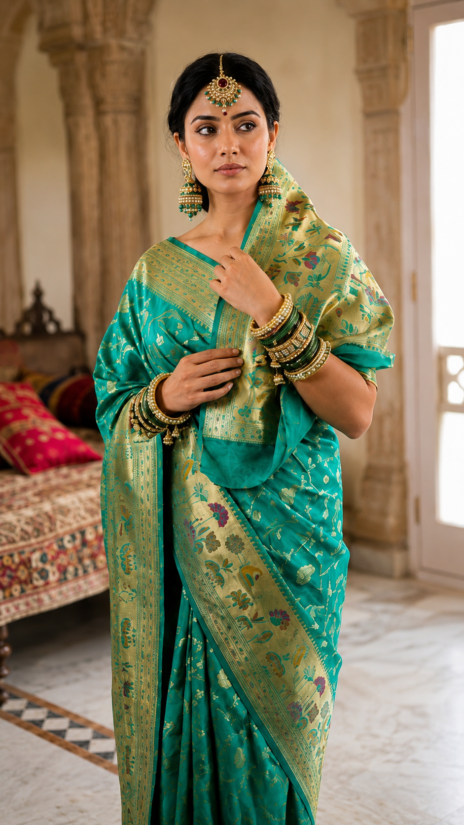 Poridar Art Iskar Border Banarasi Saree