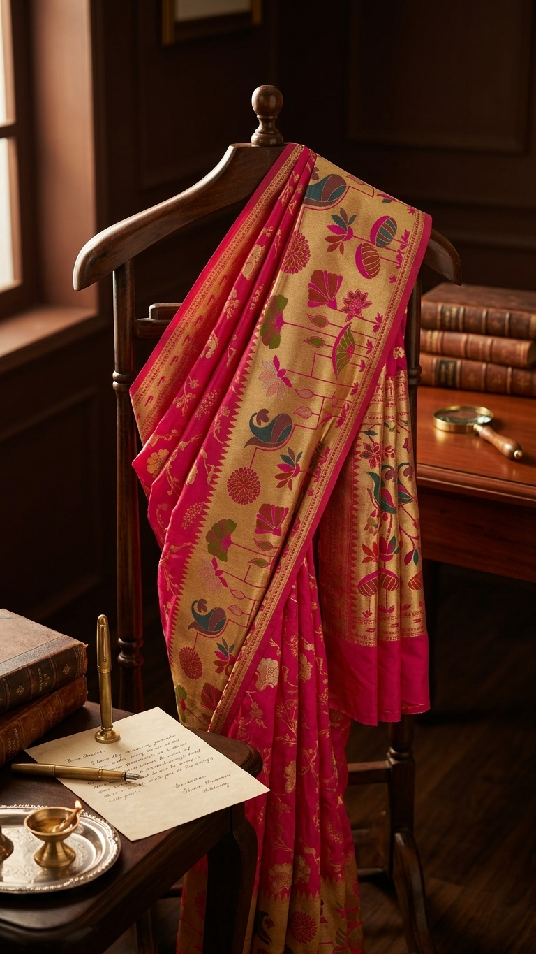 Poridar Art Iskar Border Banarasi Saree