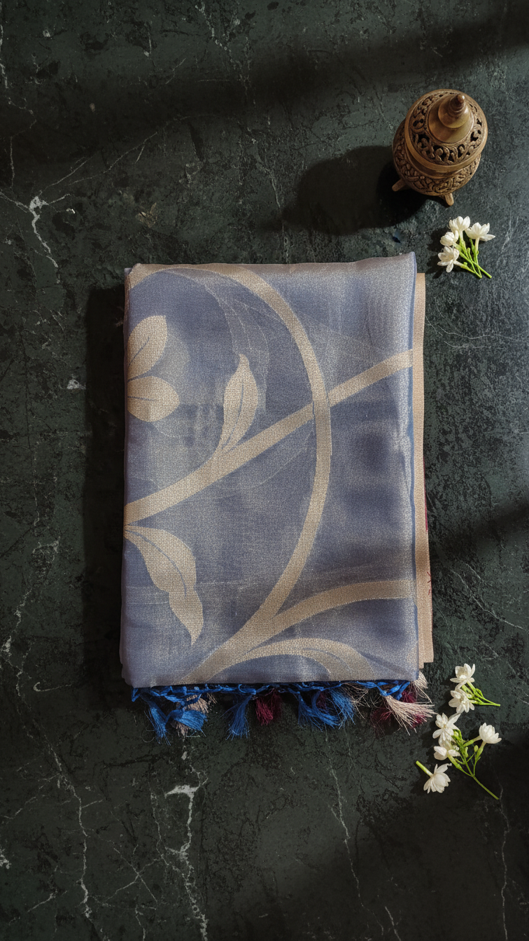 Tissue Badajal Design Banarasi Saree – Pure Tissue Silk Zari Jaal Saree | Sovereign of Banaras