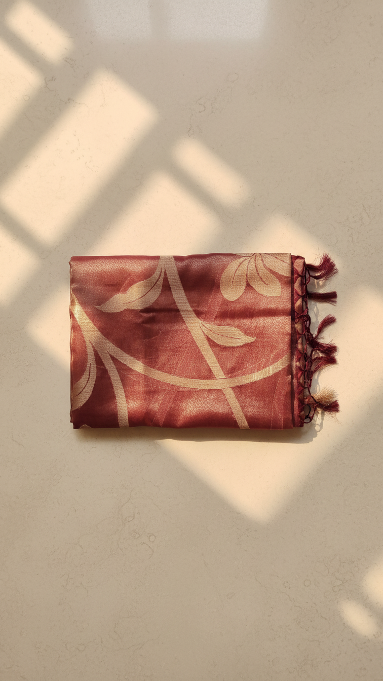 Tissue Badajal Design Banarasi Saree – Pure Tissue Silk Zari Jaal Saree | Sovereign of Banaras